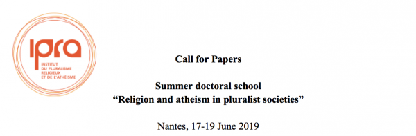 École doctorale d'été (2019) : Religion et athéisme dans les sociétés plurielles